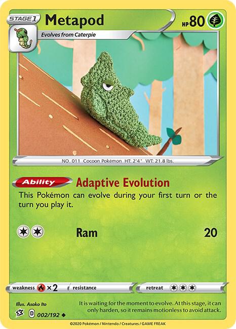Metapod - 002/192 - RCL - Uncommon  1