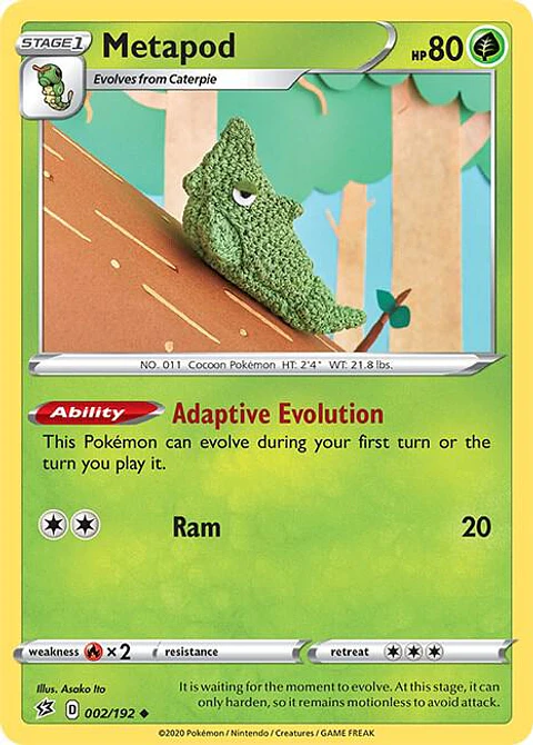 Metapod - 002/192 - RCL - Uncommon 
