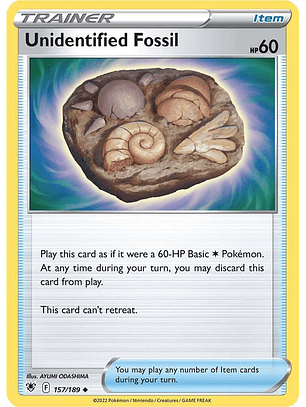 Unidentified Fossil - 157/189 - Uncommon - ASR
