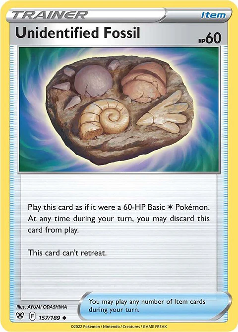 Unidentified Fossil - 157/189 - Uncommon - ASR