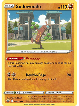 Sudowoodo - 074/189 -  Common - ASR  - ( jugada)