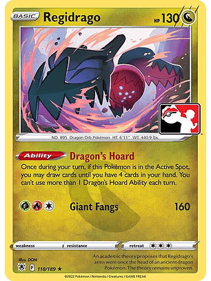 Regidrago - 118/189 - Rare - ASR