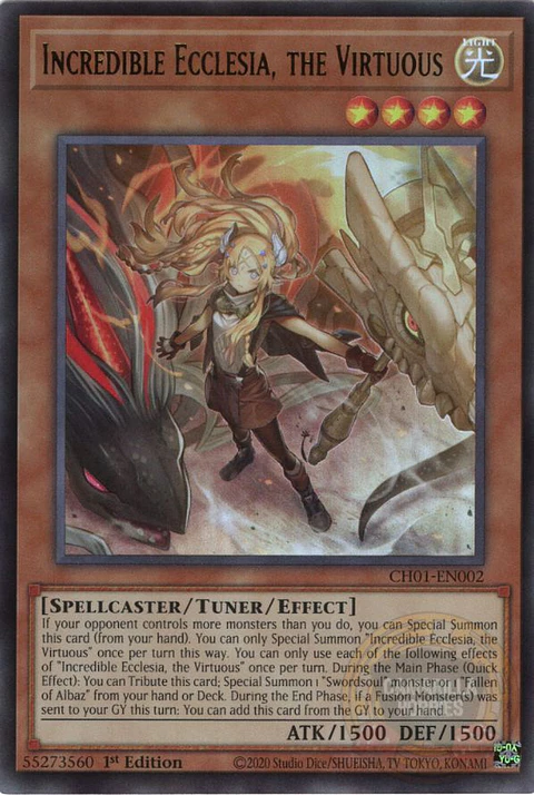Incredible Ecclesia, the Virtuous - CH01-EN002 - Ultra Rare 