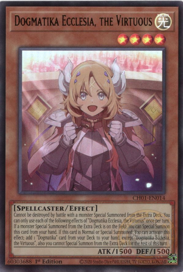 Dogmatika Ecclesia, the Virtuous - CH01-EN014 - Ultra Rare  1