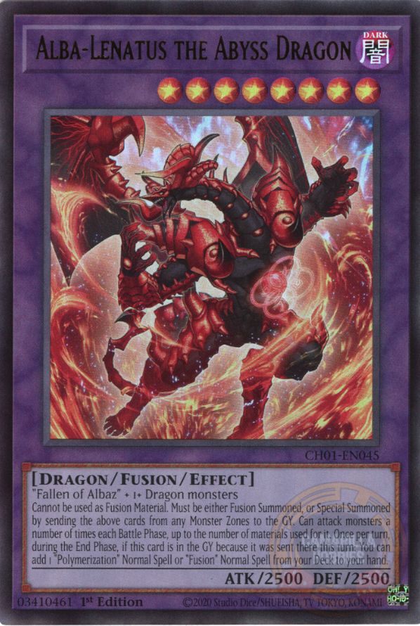 Alba-Lenatus the Abyss Dragon - CH01-EN045 - Ultra Rare  1