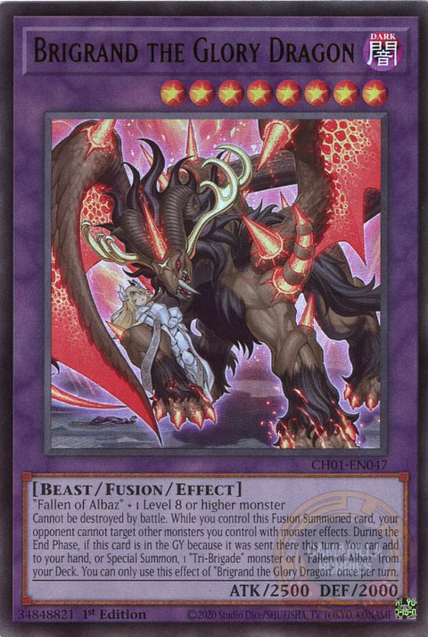 Brigrand the Glory Dragon - CH01-EN047 - Ultra Rare 