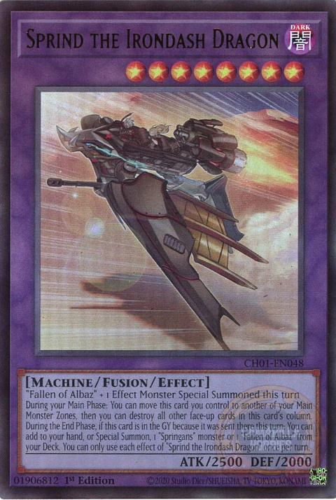 Sprind the Irondash Dragon - CH01-EN048 - Ultra Rare 