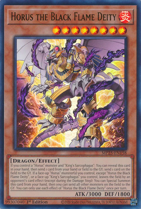 Horus the Black Flame Deity - MP25-EN158 - Ultra Rare