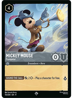 Mickey Mouse - Trumpeter - 172/204 - Super Rare - 9 