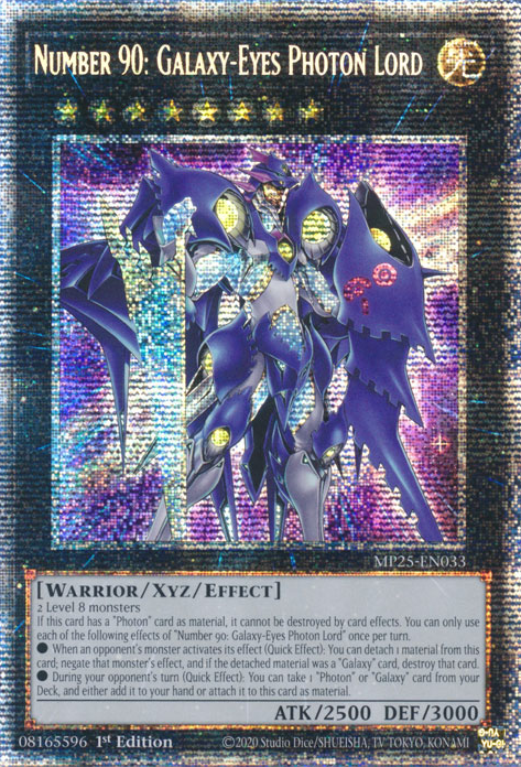 Number 90: Galaxy-Eyes Photon Lord - MP25-EN033 - Starlight Rare 1