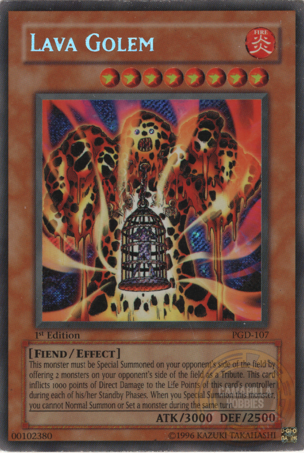 Lava Golem - PGD-107 - Secret Rare 1st Edition (Dañada) 1