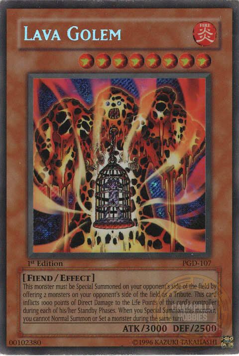 Lava Golem - PGD-107 - Secret Rare 1st Edition (Dañada)