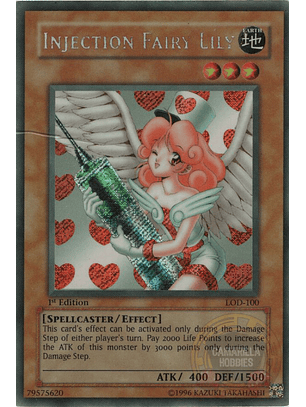 Injection Fairy Lily - LOD-EN100 - Secret Rare 1st Edition (Dañada)