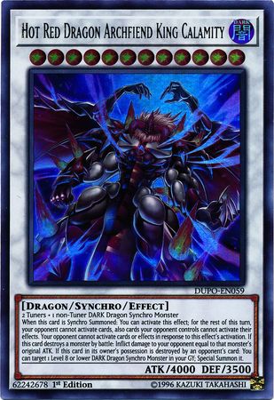 Hot Red Dragon Archfiend King Calamity - DUPO-EN059 - Ultra Rare  1