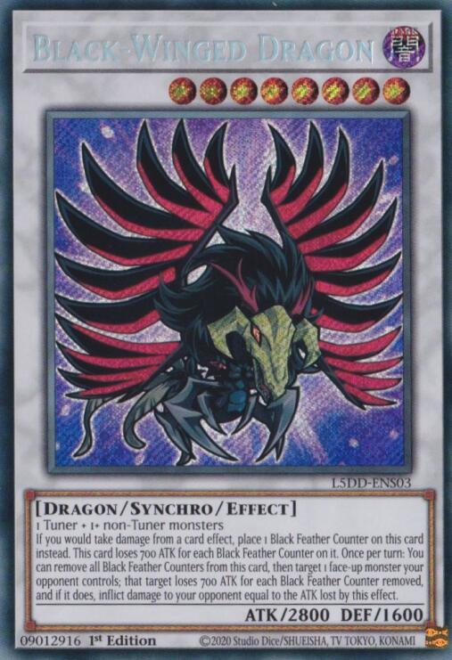 Black-Winged Dragon - L5DD-ENS03 - Secret Rare  2