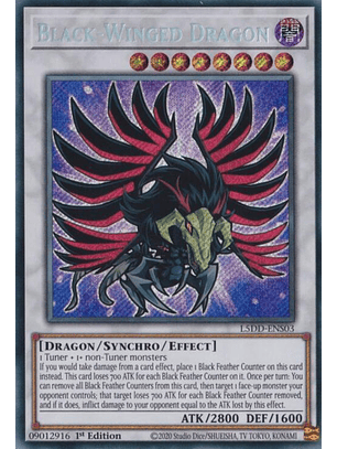 Black-Winged Dragon - L5DD-ENS03 - Secret Rare 