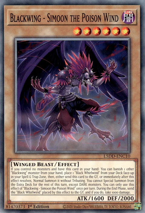 Blackwing - Simoon the Poison Wind - L5DD-ENC10 - Common 