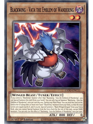 Blackwing - Vata the Emblem of Wandering - L5DD-ENC12 - Common 