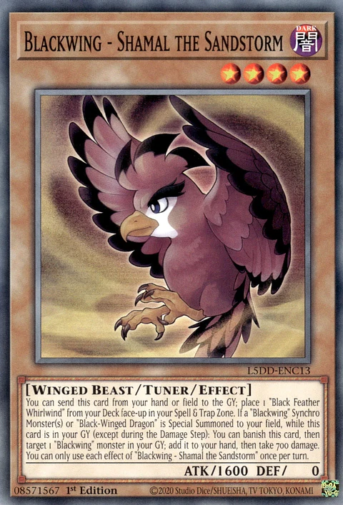 Blackwing - Shamal the Sandstorm - L5DD-ENC13 - Common 