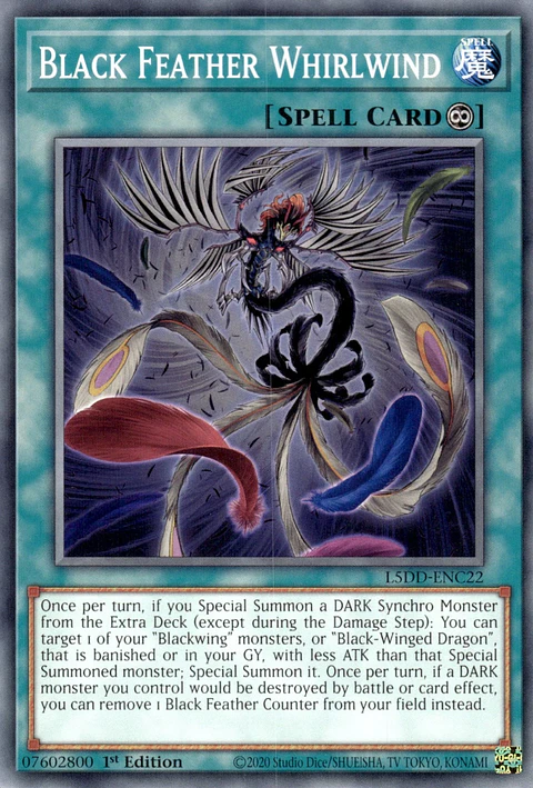 Black Feather Whirlwind - L5DD-ENC22 - Common 