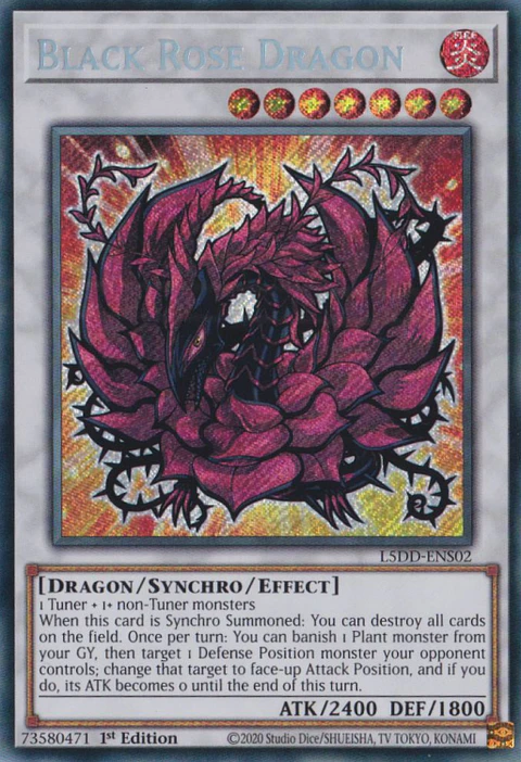 Black Rose Dragon - L5DD-ENS02 - Secret Rare 