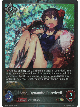 Feena, Dynamite Daredevil - SP01-051EN - Gold 