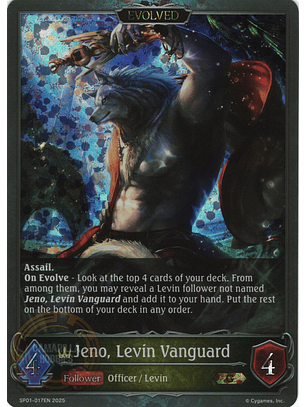 Jeno, Levin Vanguard (Evolved) - SP01-017EN - Gold 