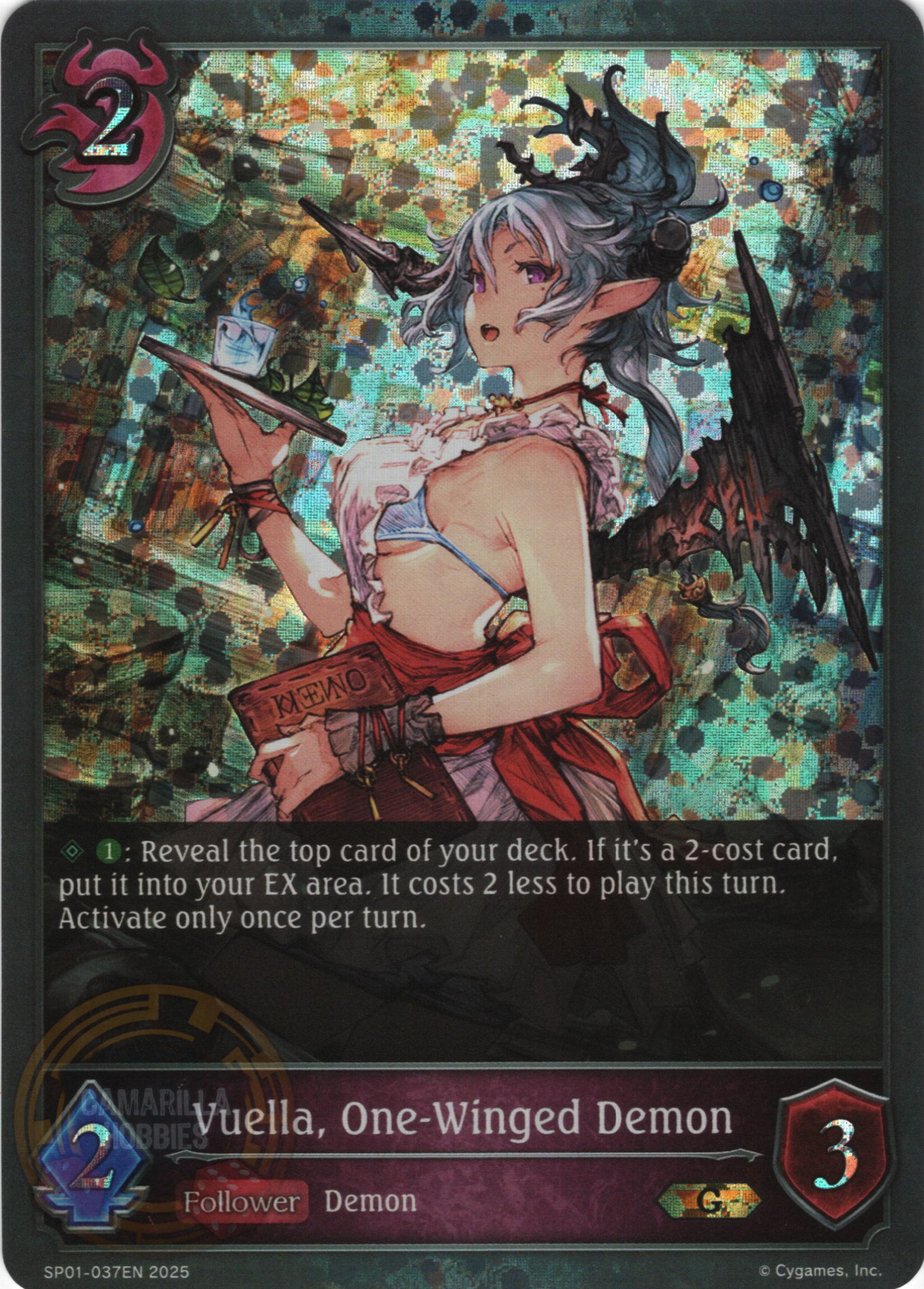 Vuella, One-Winged Demon - SP01-037EN - Gold  1