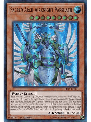 Sacred Arch-Airknight Parshath - SR05-EN001 - Ultra Rare 