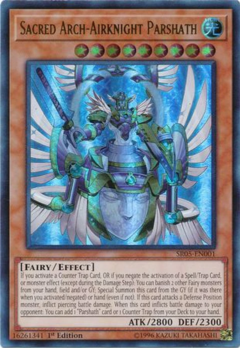 Sacred Arch-Airknight Parshath - SR05-EN001 - Ultra Rare 