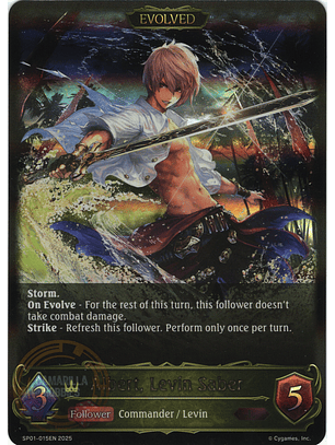 Albert, Levin Saber (Evolved) - SP01-014EN - Legendary 