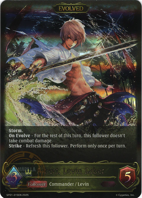 Albert, Levin Saber (Evolved) - SP01-014EN - Legendary 