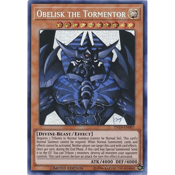 Obelisk the Tormentor - TN19-EN007 - Prismatic Secret Rare Limited Edition