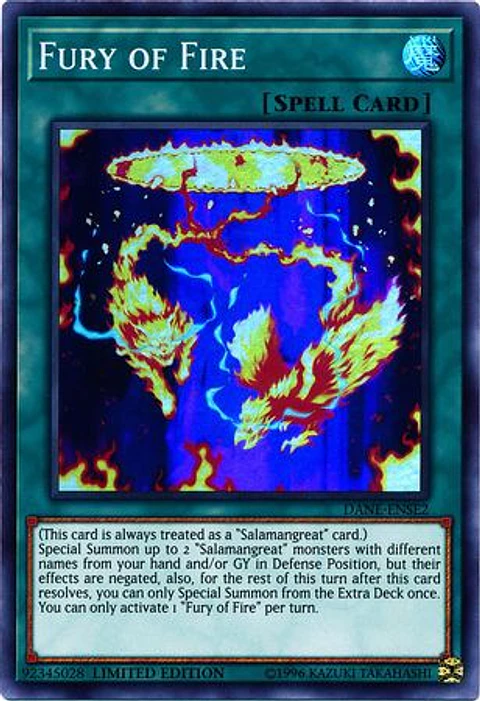 Fury of Fire - DANE-ENSE2 - Super Rare Limited Edition