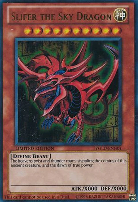Slifer the Sky Dragon - YGLD-ENG01 - Ultra Rare Limited Edition 