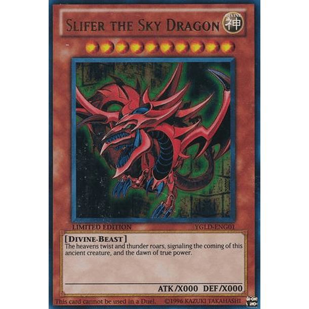 Slifer the Sky Dragon - YGLD-ENG01 - Ultra Rare Limited Edition 