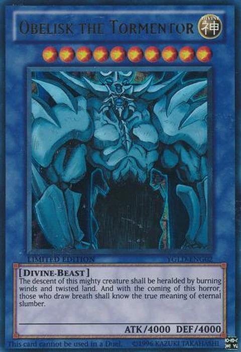 Obelisk the Tormentor - YGLD-ENG02 - Ultra Rare Limited Edition