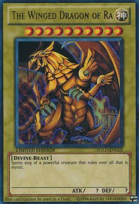 The Winged Dragon of Ra - YGLD-ENG03 - Ultra Rare Limited Edition