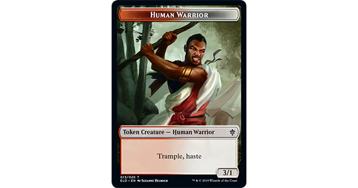 Human Warrior Token - ELD - 013 - T