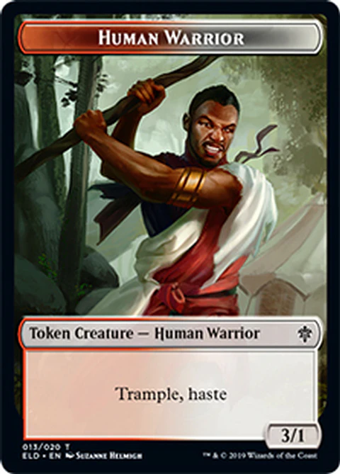 Human Warrior Token - ELD - 013 - T 