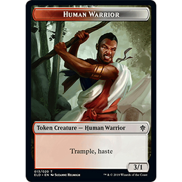 Human Warrior Token - ELD - 013 - T 