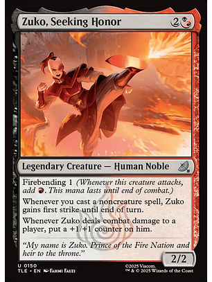Zuko, Seeking Honor - TLA - U