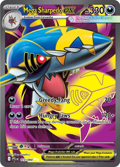 Mega Sharpedo ex - 113/094 - PFL
