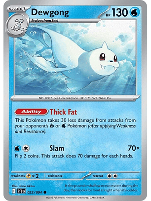 Dewgong - 022/094 - PFL