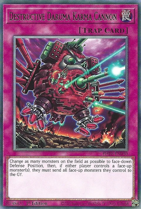 Destructive Daruma Karma Cannon - PHRE-EN030 - Rare 