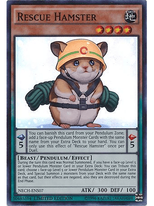 Rescue Hamster - NECH-ENS07 - Super Rare  (dañado)