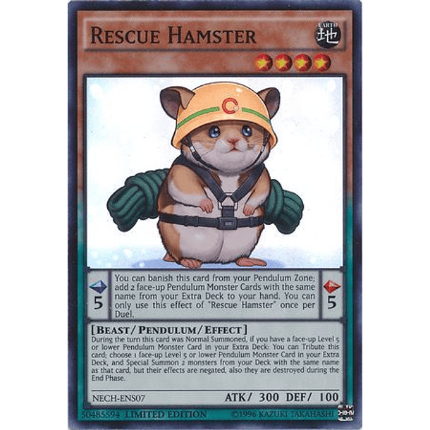 Rescue Hamster - NECH-ENS07 - Super Rare  (dañado)