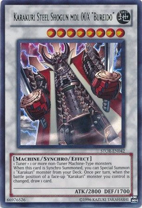 Karakuri Steel Shogun mdl 00X "Bureido" - STOR-EN042 - Ultra Rare 