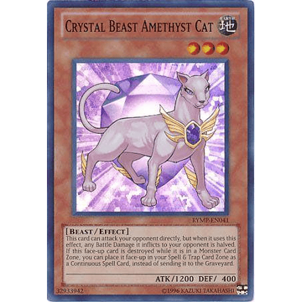 Crystal Beast Amethyst Cat - RYMP-EN041 - Super Rare 