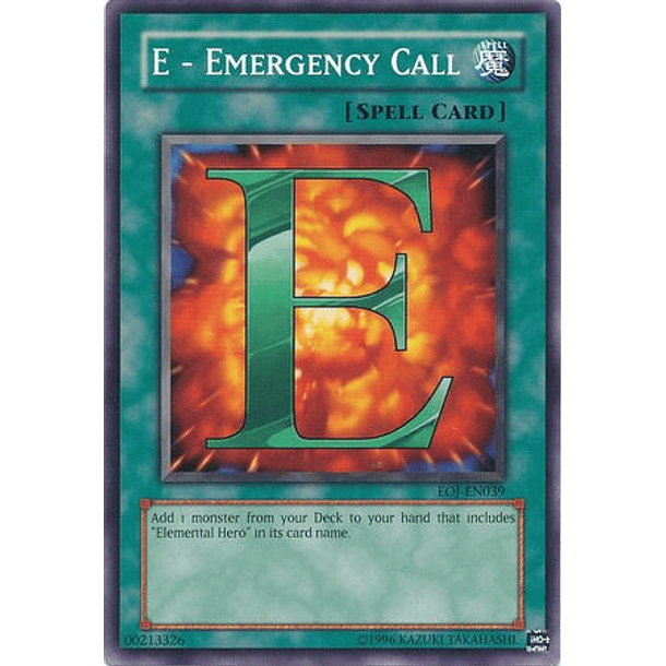 E - Emergency Call - EOJ-EN039 - Common